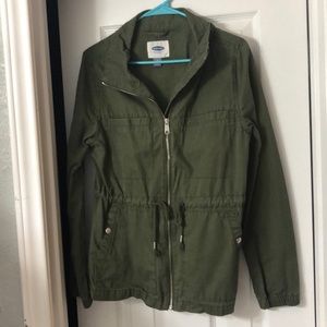 Hunter green bomber jacket